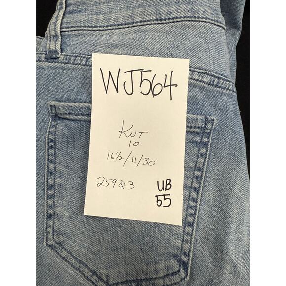 Kut from the Kloth Jeans Women's 10 JEAN Wide Leg Fab Ab High Waist Raw Hem - Picture 3 of 6